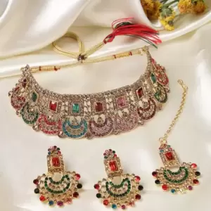 Alloy Gold-plated Multicolor Jewel Set  (Pack of 4)